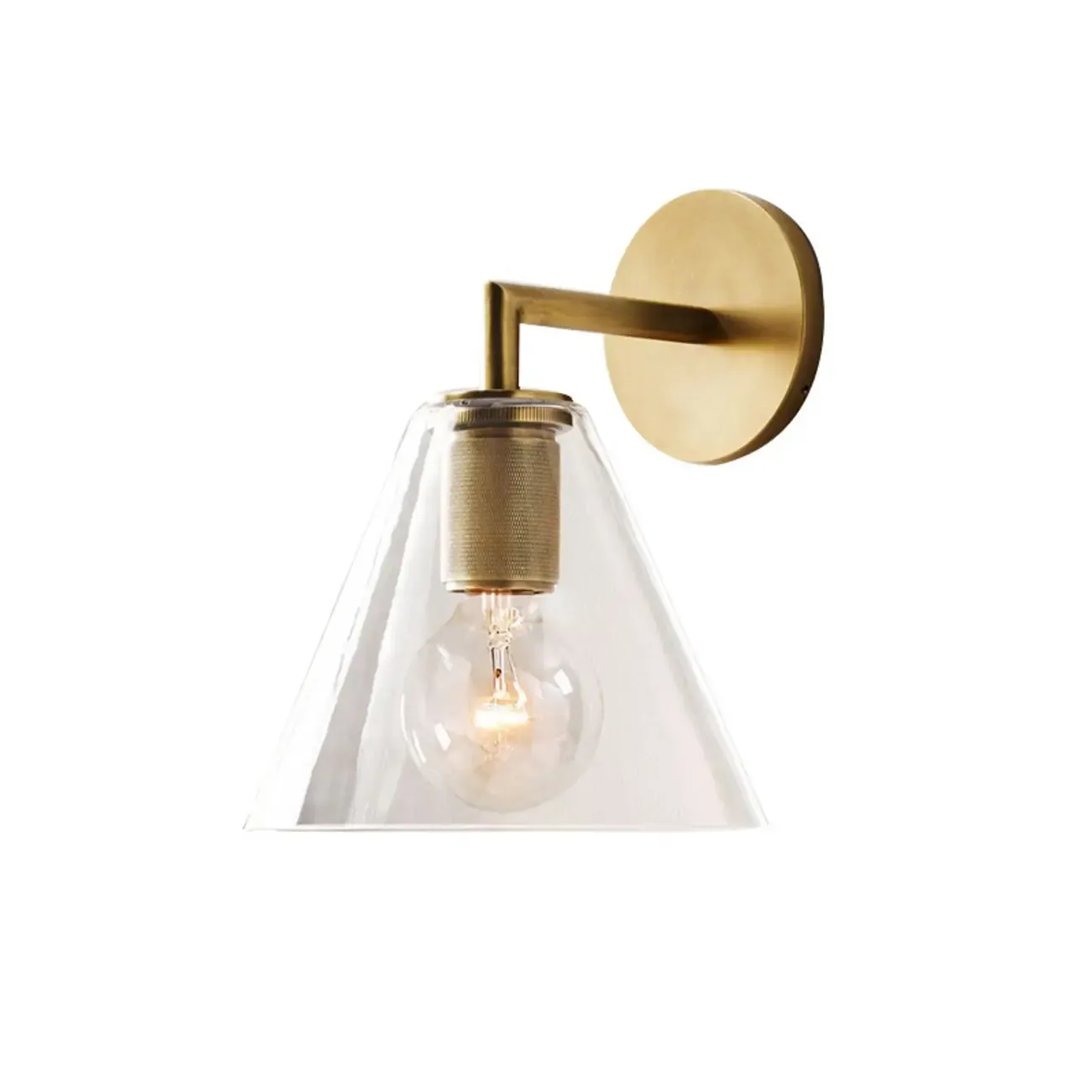 Versatile Bathroom Mini Vanity Light with Clear Glass Shade