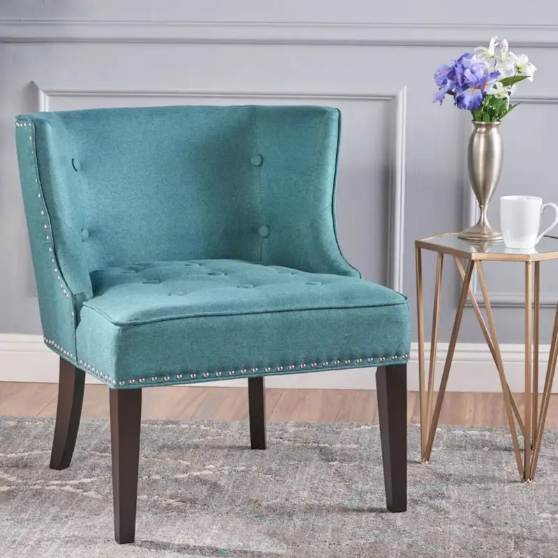 Fabric Occaisional Chair, Dark Teal,for Living Room and Bedroom