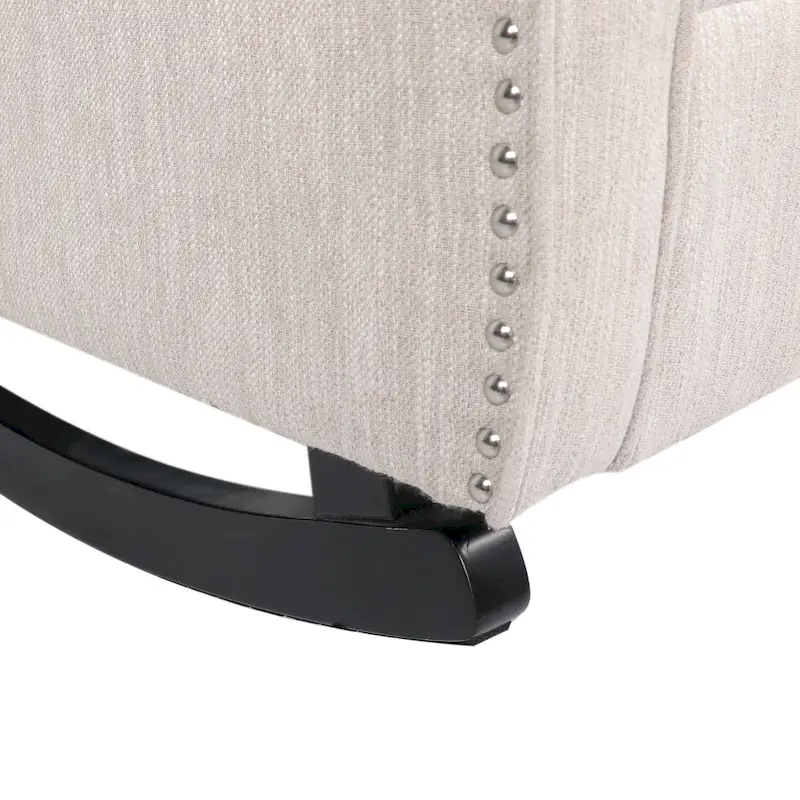 Dobles Fabric Tufted Wingback Rocking Chair by Christopher Knight Home