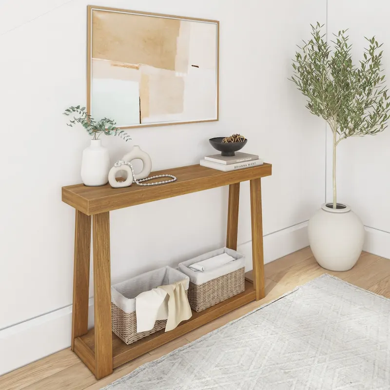 Plank and Beam Classic Console Table with Shelf - 46