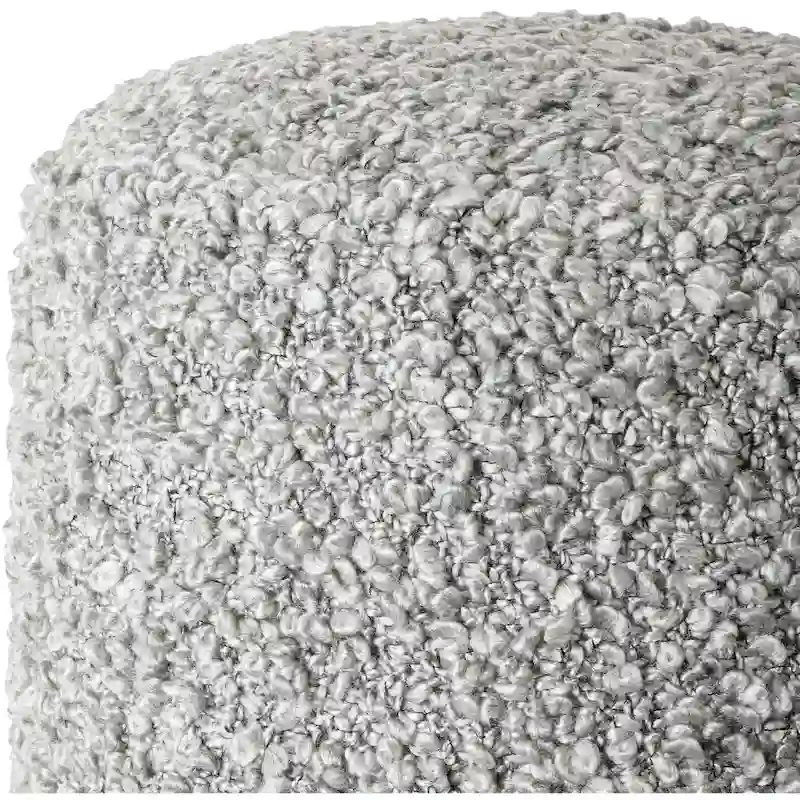 Mohave Shaggy Boucle 18-inch Tall Polyester Pouf