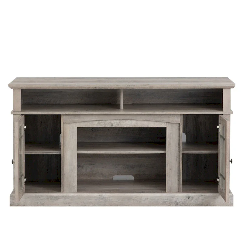 TV stand with electronic fireplace and remote control