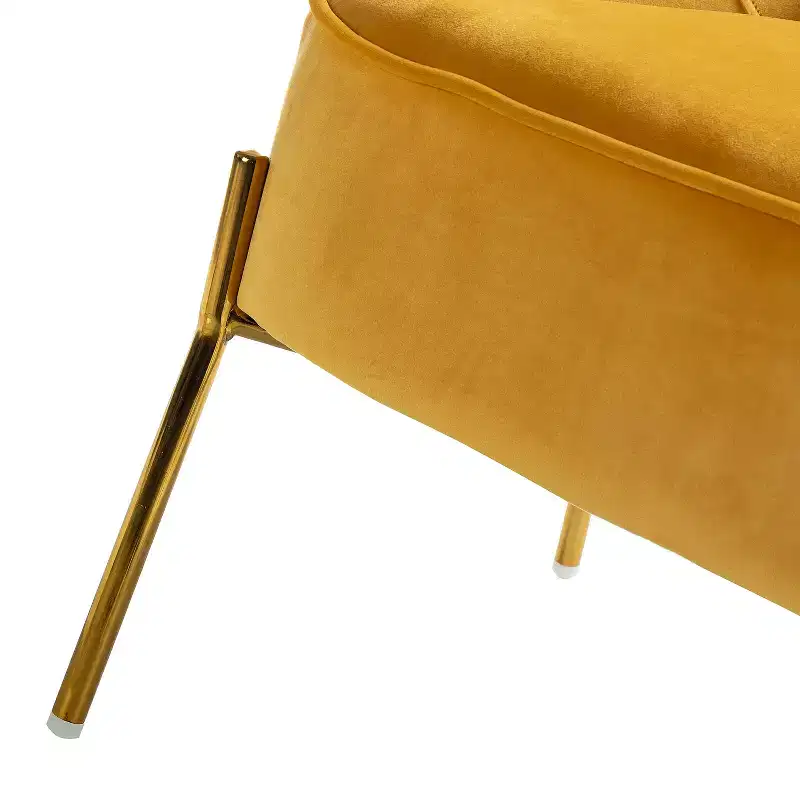Odo Velvet Accent Comfy Living Room Arm Chair Upholstered Padded Seat Set of 2 | Karat Home