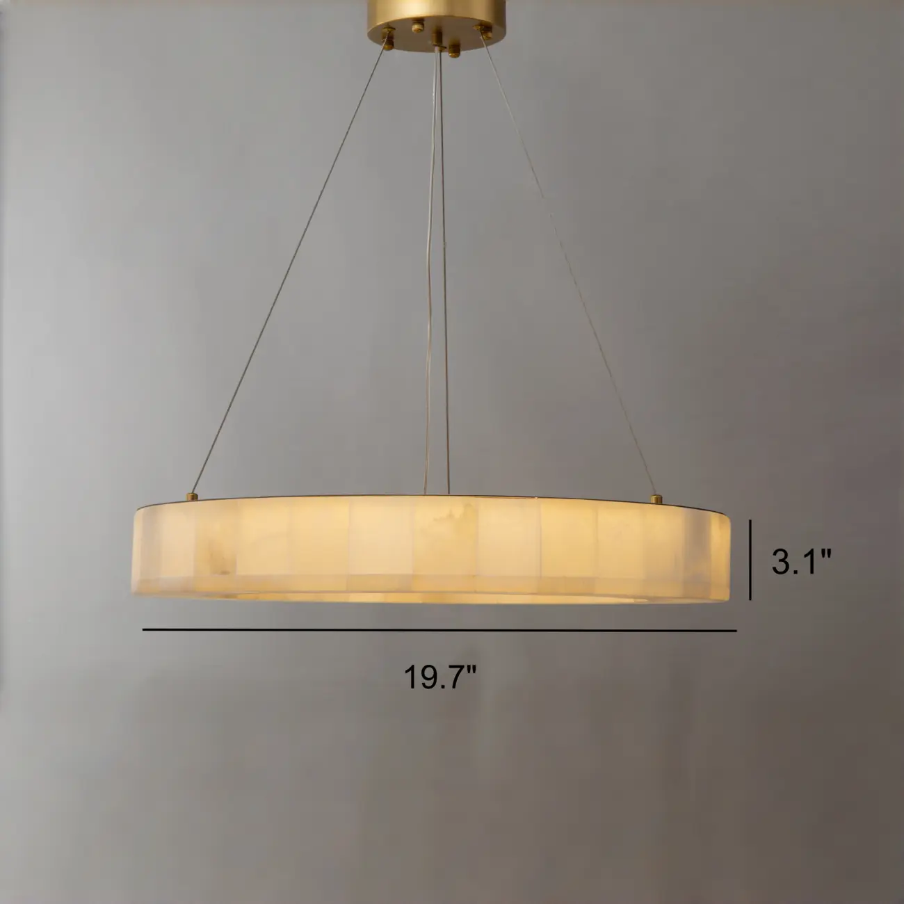 Mid-century Modern Onyx Ring Chandelier