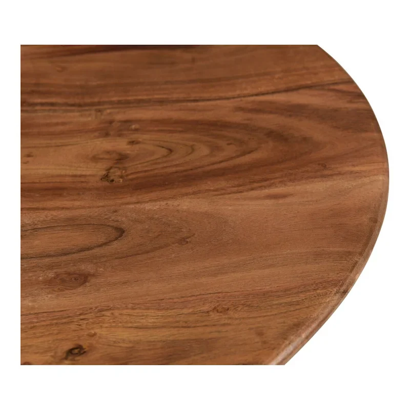 Modern Solid Mango Wood Pedestal Coffee Table - 30W x 30D x 14H