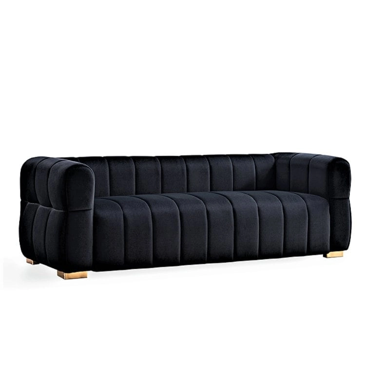 Carlan 89 Velvet Tuxedo Arm Sofa