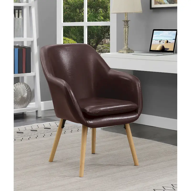 Convenience Concepts Take a Seat Charlotte Wingback Upholstered Accent Armchair