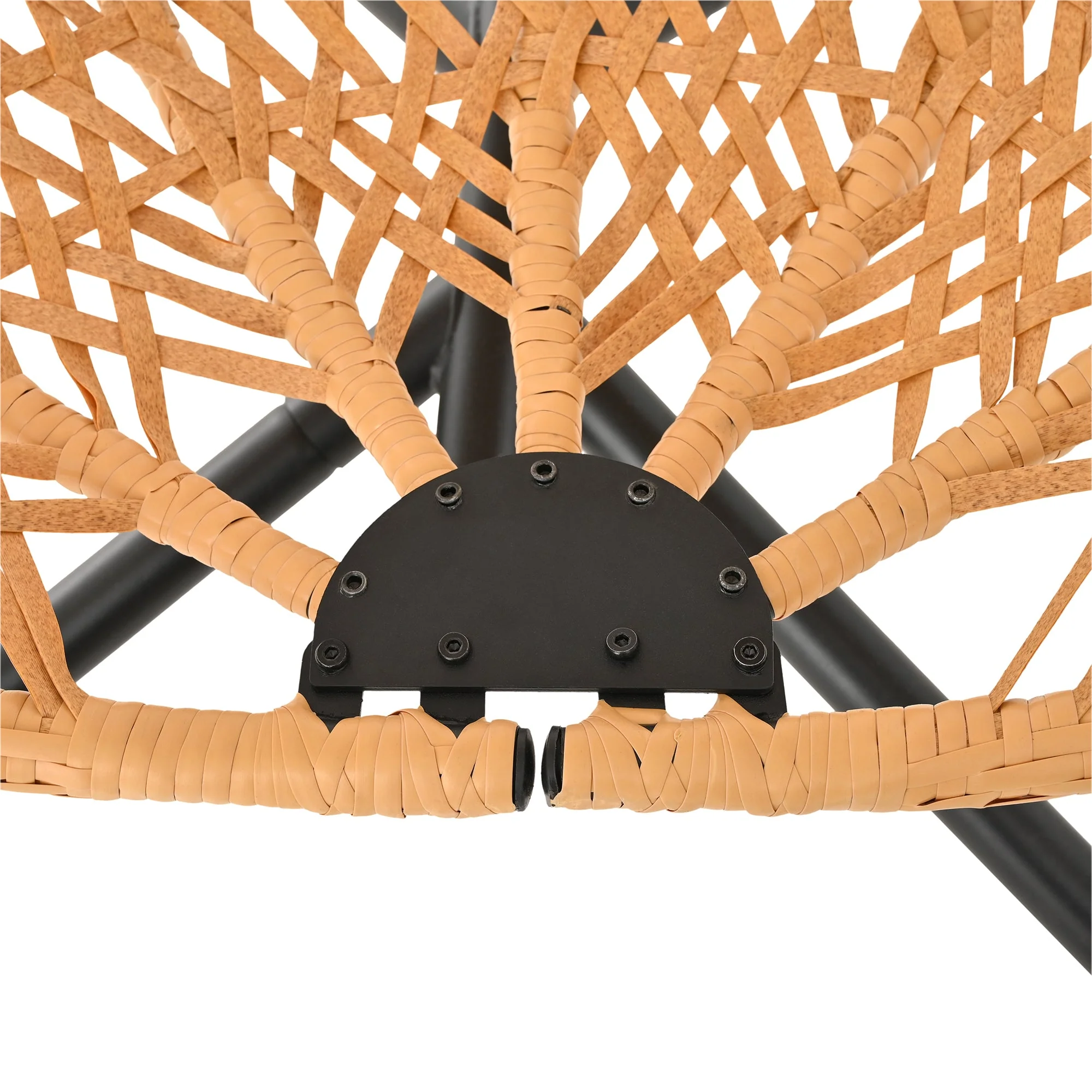 Rattan Weaving Hanging Egg Chair with Stand and Soft Removable Cushion