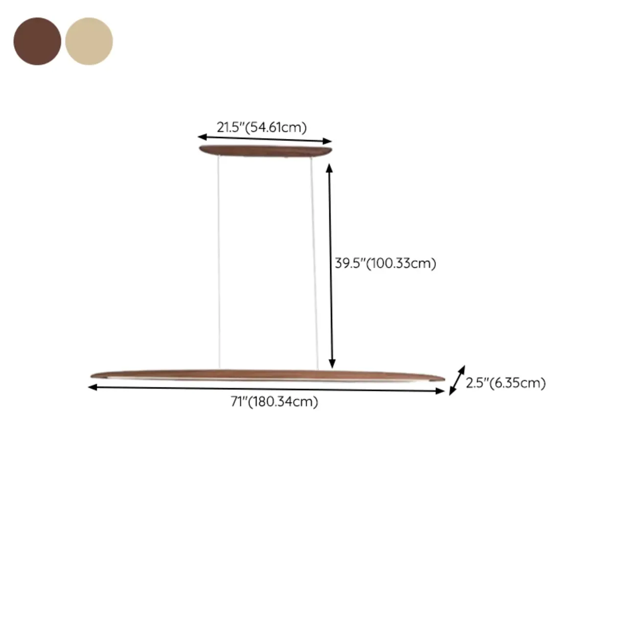 Modern Dimmable LED Adjustable Wood Island Pendant Light