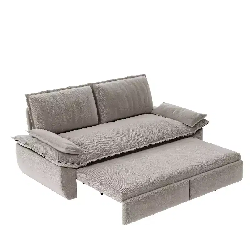 Whisen 3-in-1 Queen Velvet Sleeper Pull Out Sofa Bed, Convertible Loveseat Sofa Couch