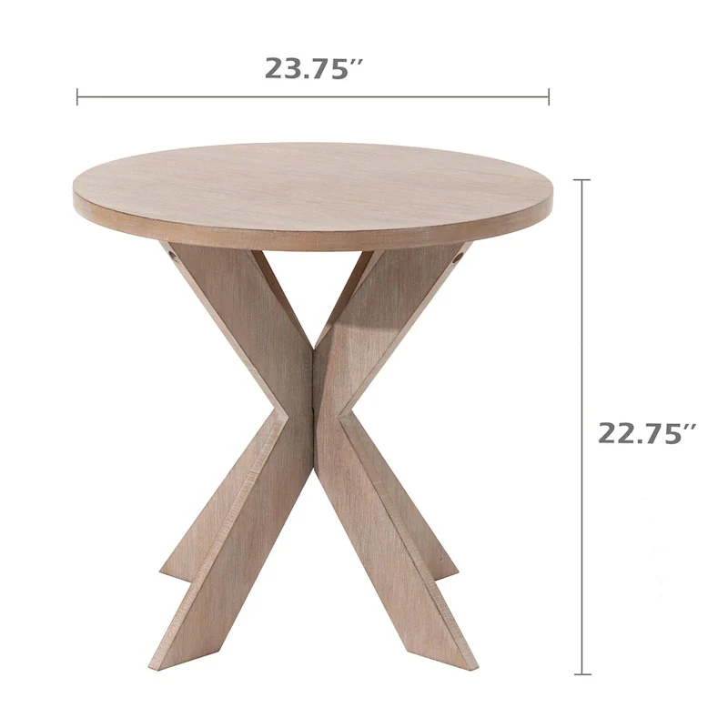 COZAYH Farmhouse Cross Leg End Table