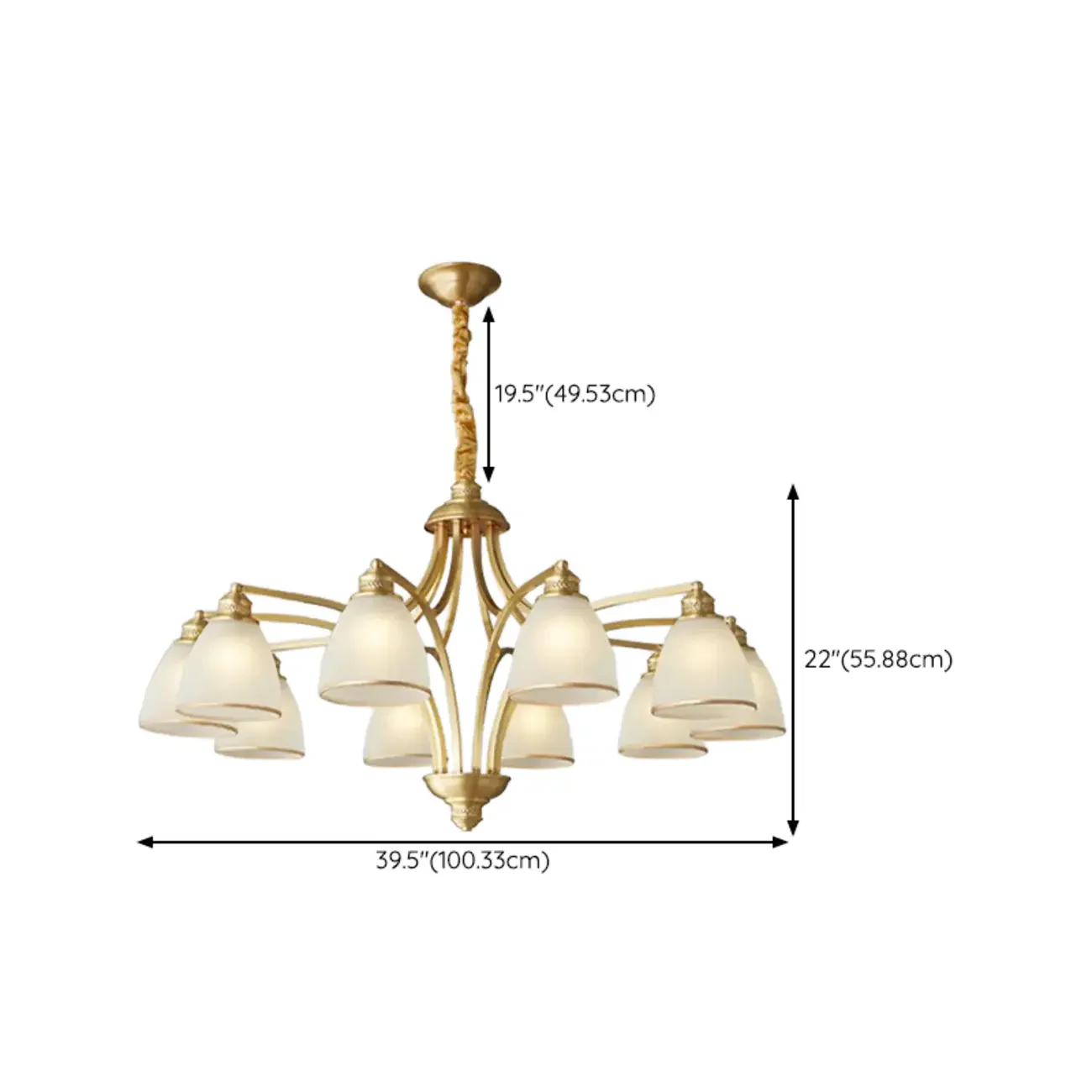 Elegant Modern Hanging Chandelier with Adaptive Height