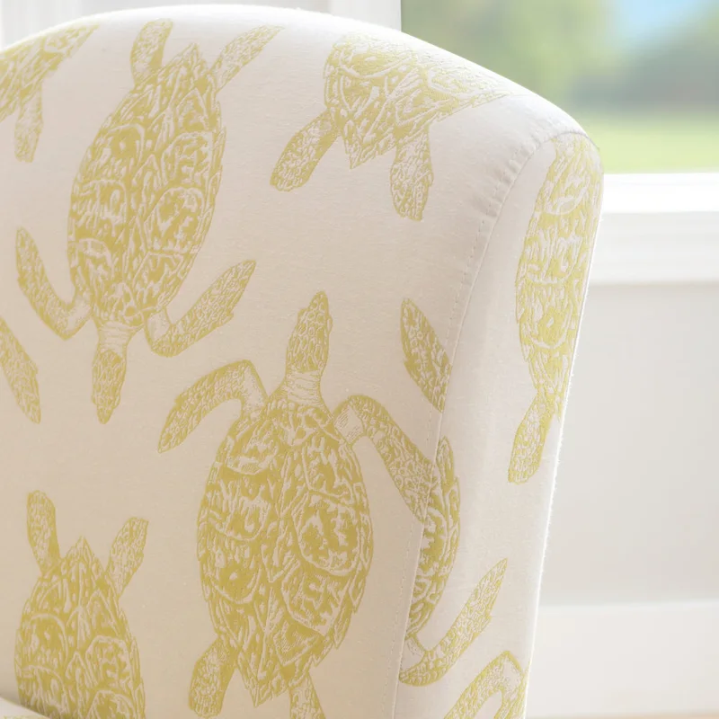 Terrapin Upholstered Turtle Pattern Accent Chair