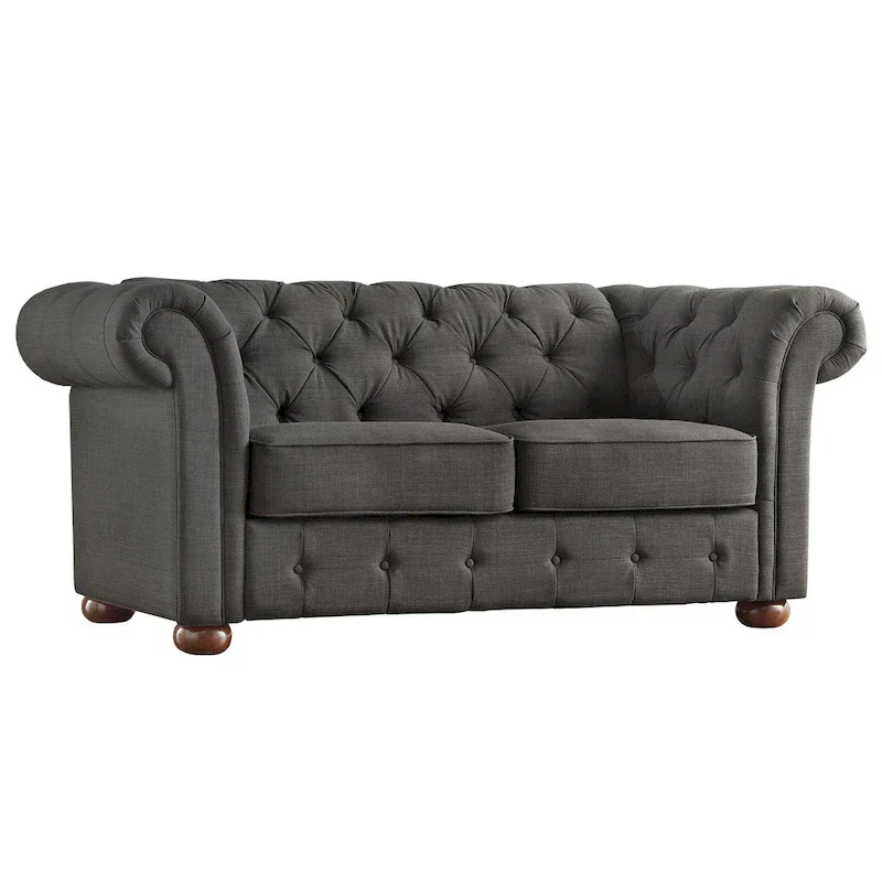 Knightsbridge Tufted Scroll Arm Chesterfield Loveseat by iNSPIRE Q Artisan