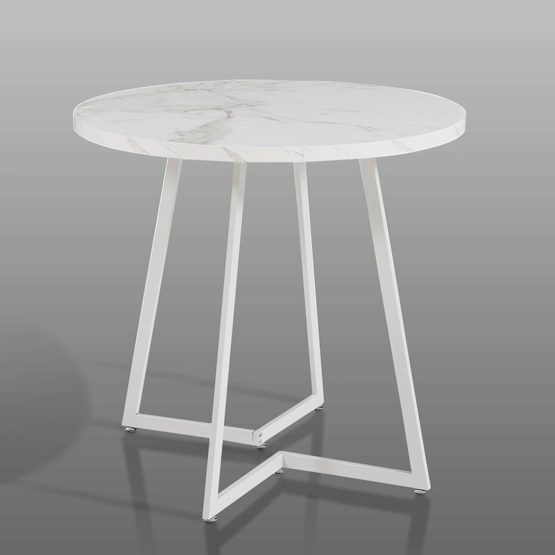 Javlergo 31.5 Round Dining Table Modern Leisure Table with Metal Leg