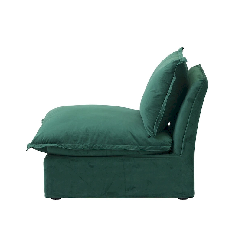 L Shape Sectional Couches, Deep Couch Sectional Sofa with Chaise Ottoman, Modern Comfy Modular Sectional Sofas