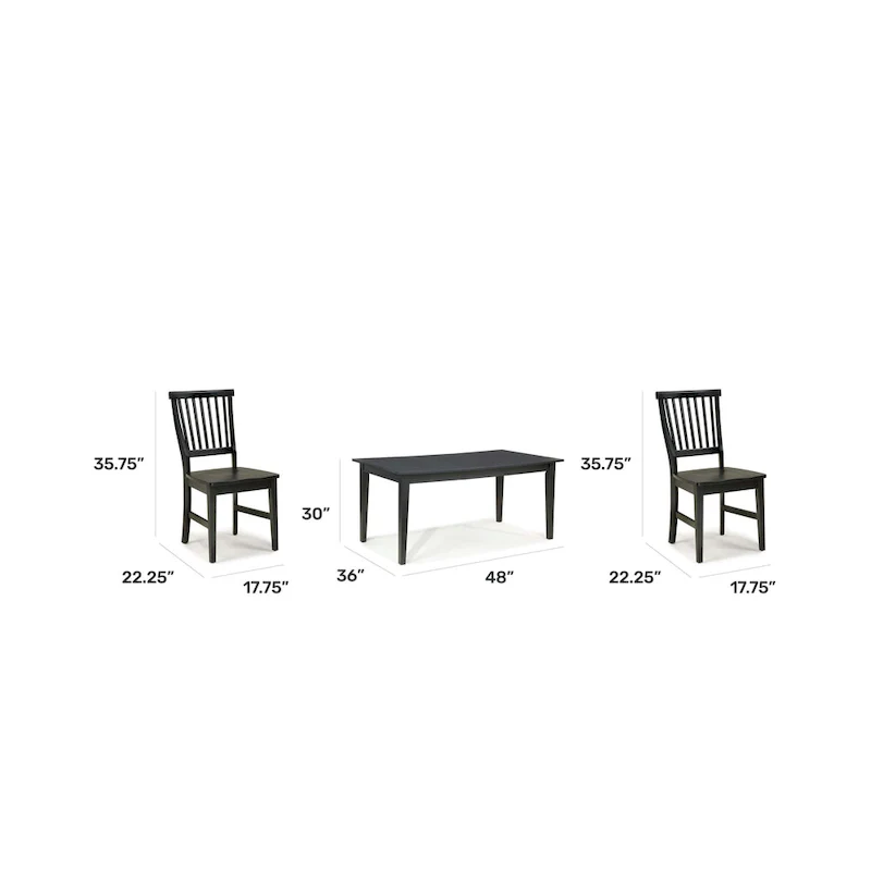 Arts & Crafts 7-piece Rectangular Dining Set with Extension Leaf by Homestyles