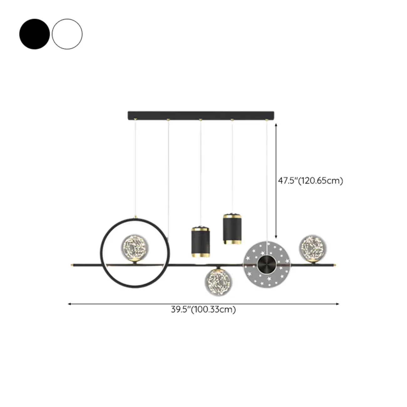 Luxury Adjustable Multi-Light Island Pendant Light