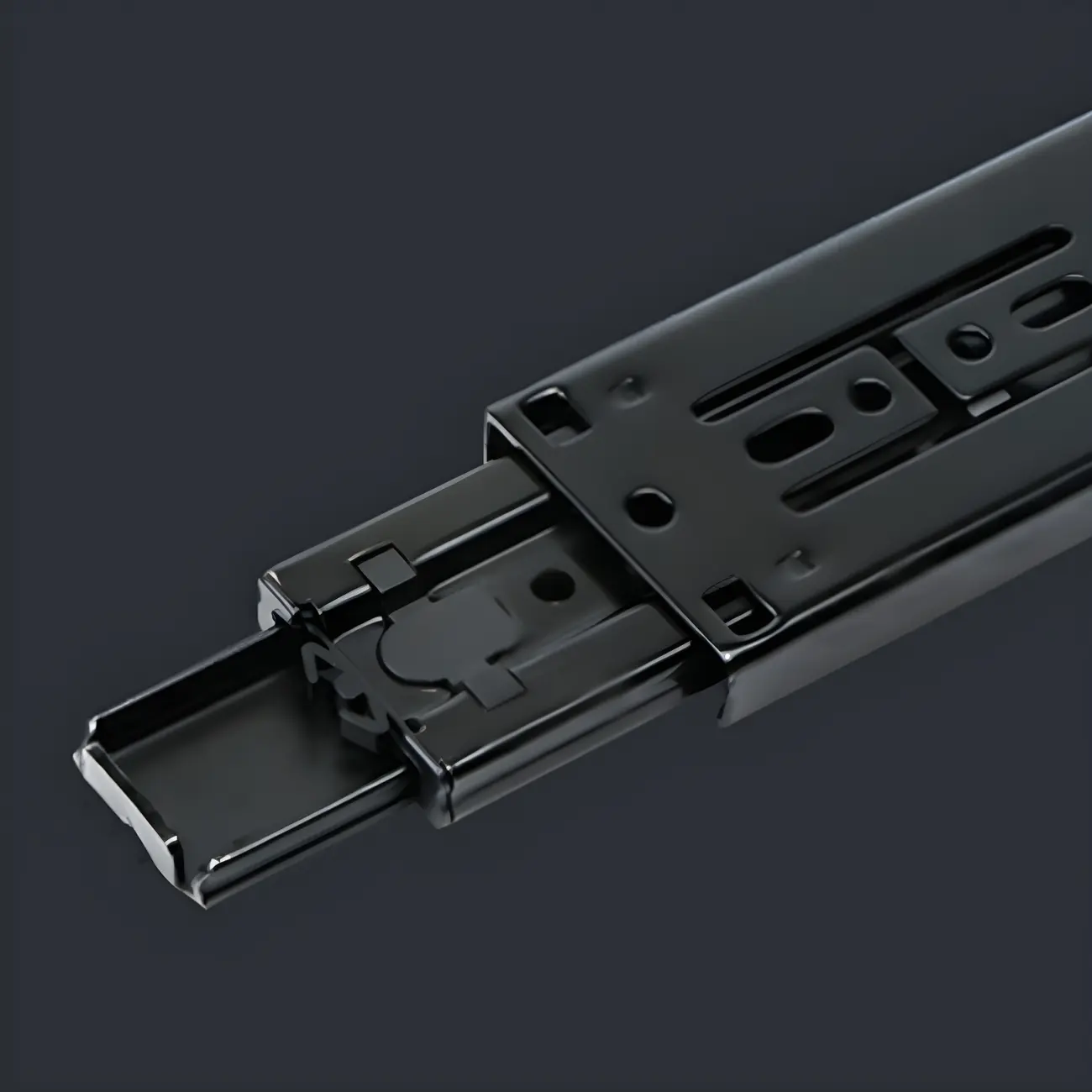 Simple Rectangular Wood Black-White 2 Drawer Nightstand