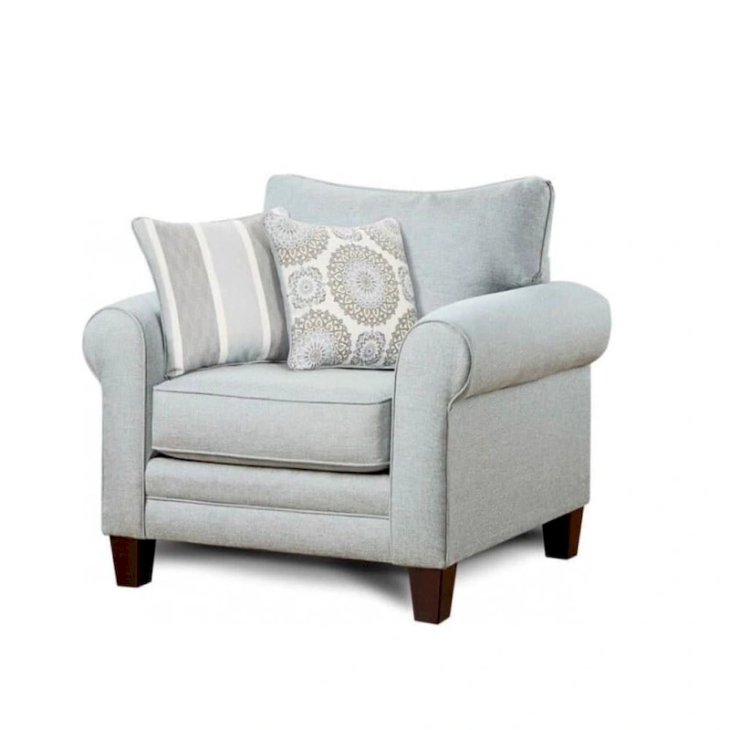 Grand Mist Grey Accent Chair