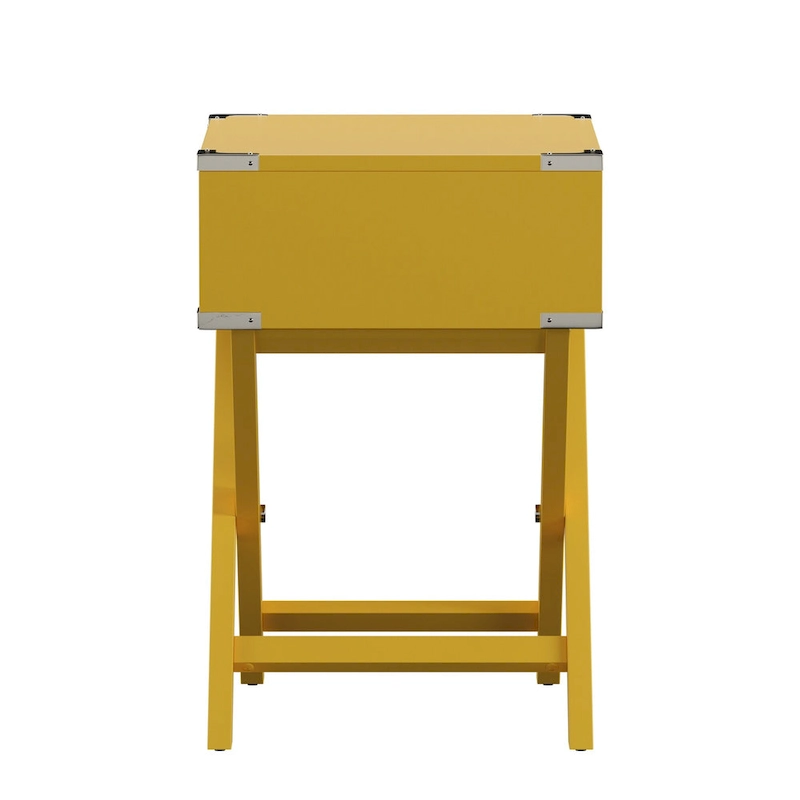 Kenton X Base Wood Accent Campaign Table by iNSPIRE Q Bold