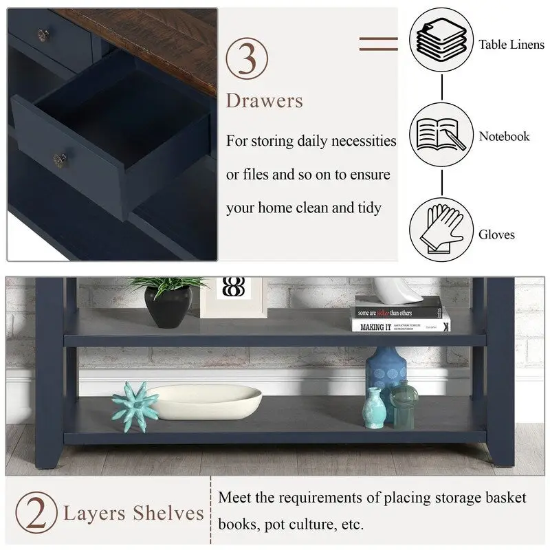 Modern Solid Wood Sofa Table