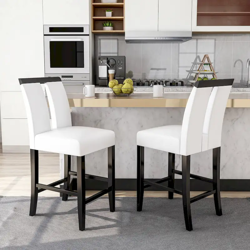 Strick & Bolton Lange Modern Upholstered Counter Height Chair (Set of 2)