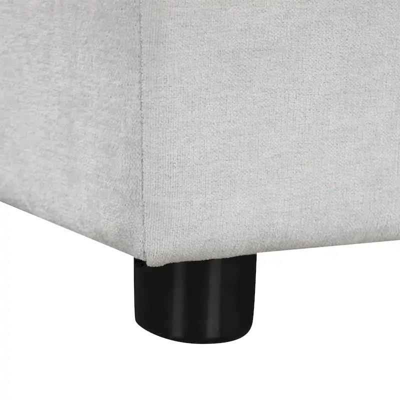 Christopher Knight Home - 87.4 L-Shaped Sectional Sofa with Reversible Armrests and Integrated Chaise Lounge