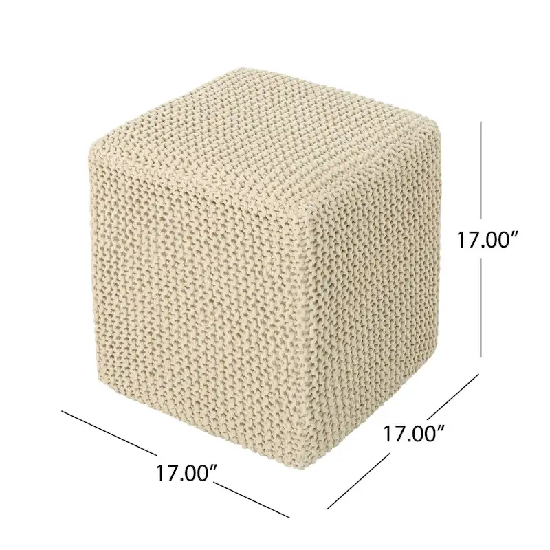 Tessie Knitted Foot Stool by Christopher Knight Home