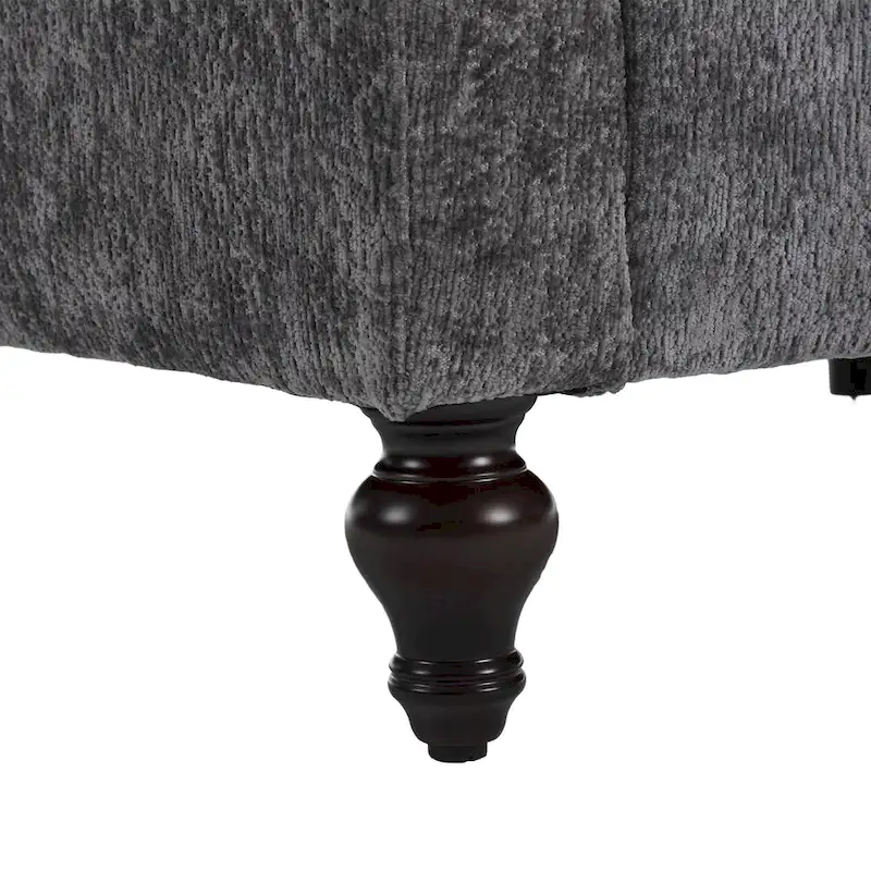 Modern Chenille Fabric Loveseat, 2-Seat Upholstered Loveseat Sofa