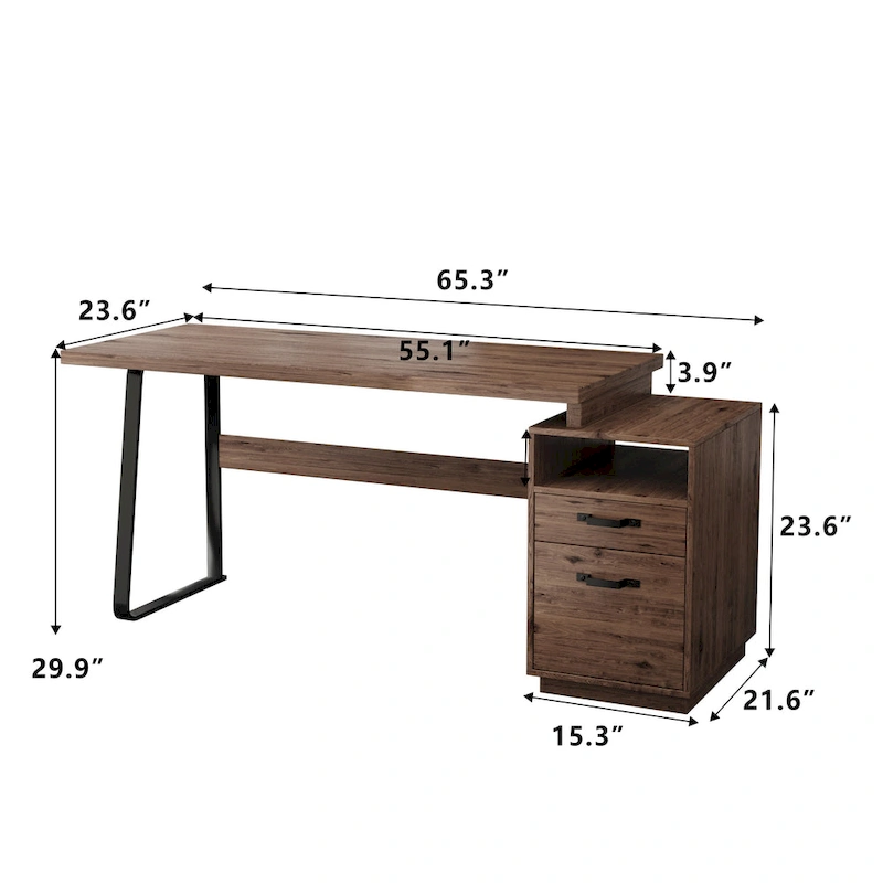 Writing Computer Desk with Drawers