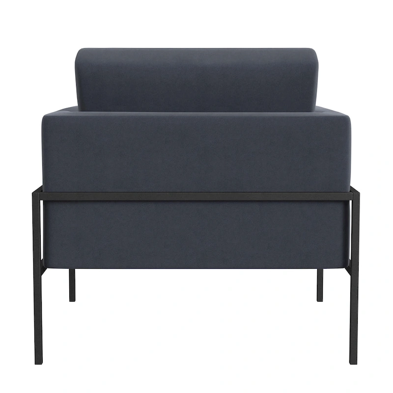 HomePop Modern Upholstered Club Chair w/Metal Frame