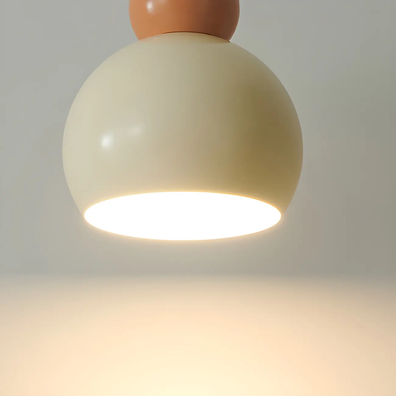 Modern Beaded White Glass 3 Light Pendant Light