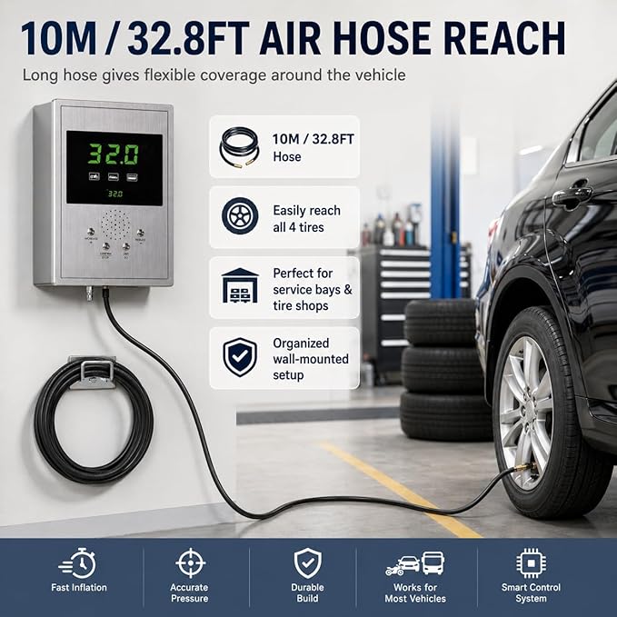 SEAPENG DP-Q01 Automatic Tire Inflator for cars, trucks, RVs and garages