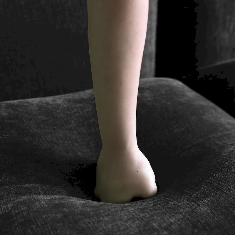 Modern Comfy 3 Seater Couch, Chenille Sectional Sofa 3 Seats Modular Couches with Thick Cushion