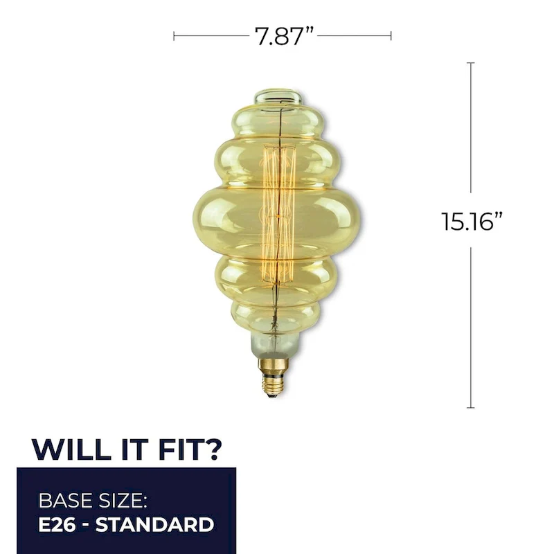 Bulbrite 60 Watt Dimmable Grand Nostalgic Medium (E26) Incandescent Bulb