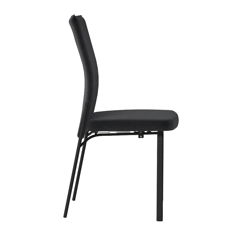 Somette Monique Black Motion-back Side Chair, Set of 2, Fully Assembled