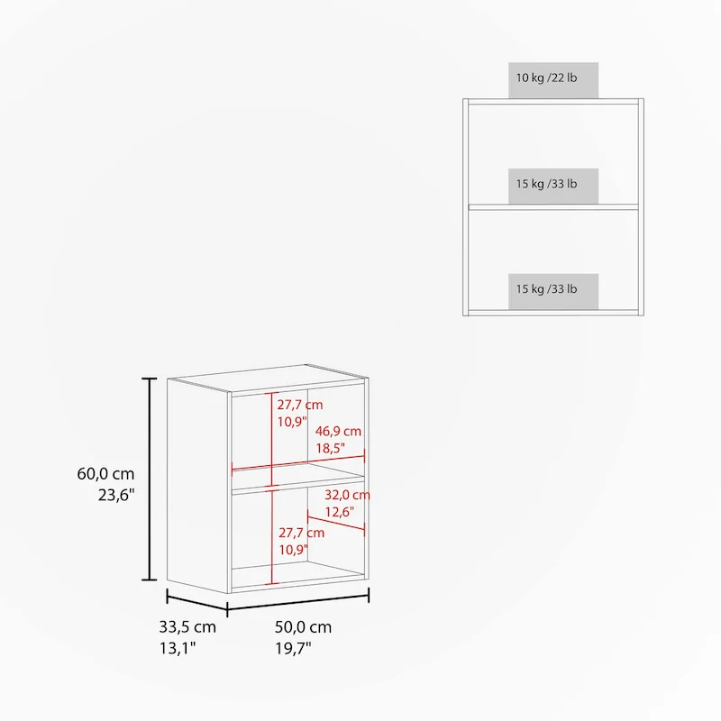 White Hi Wall Cabinet with 1 Door