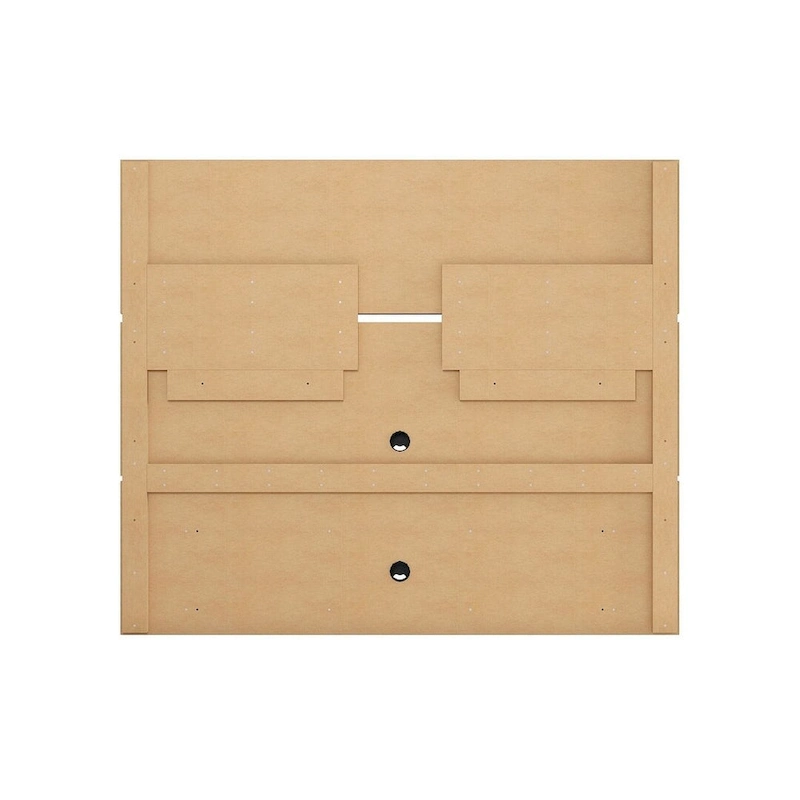 Vernon Mid Century Modern Wood 62.99 In. Floating Living Room Entertainment Furniture