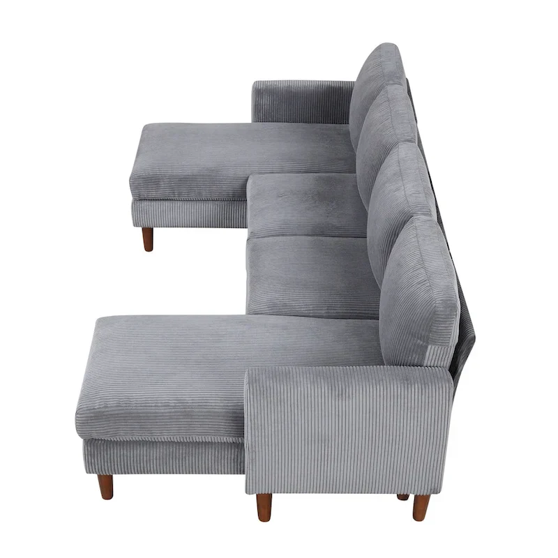 U-shaped Sponge-filled Cushion Combination Sofa
