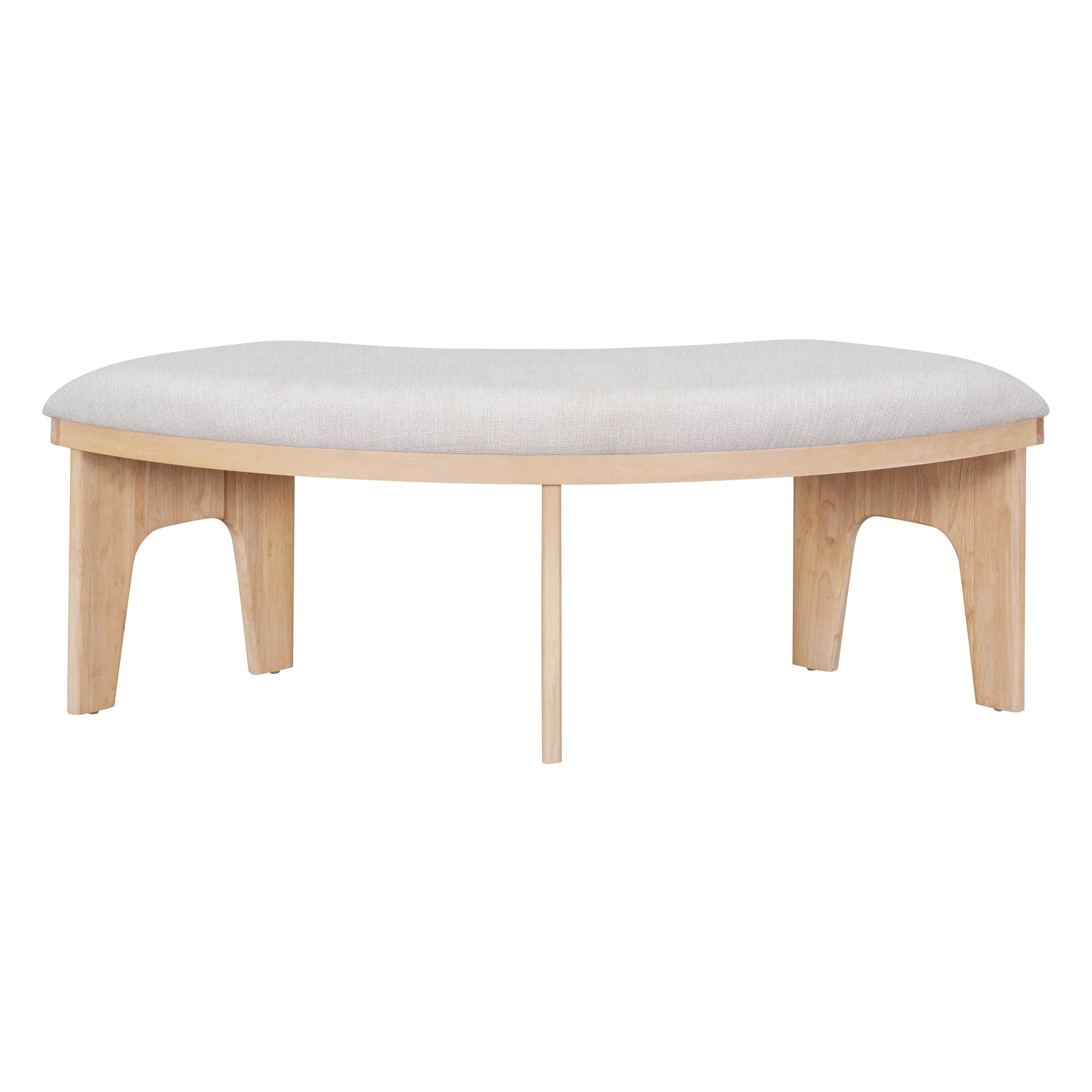 Walker Edison | Charming 5-Piece Rustic Round Dining Set with Chairs and Curved Bench