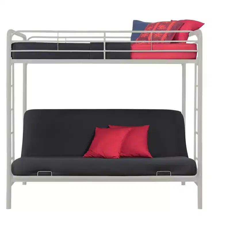 DHP Twin Over Futon Metal Bunk Bed