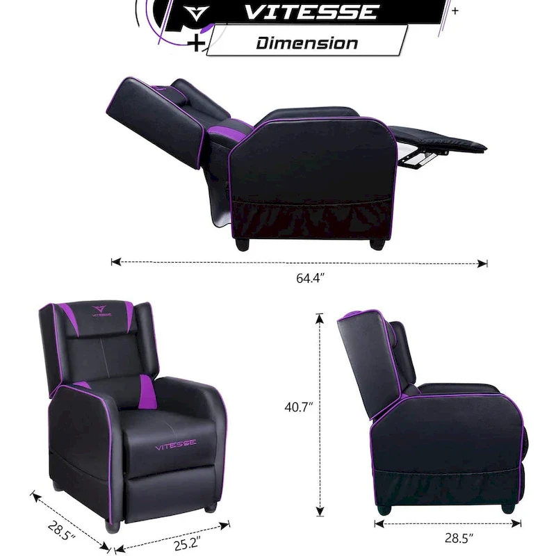 BOSSIN Gaming Recliner Chair Racing Style High Back Chair Living Room Recliners Theater Seating