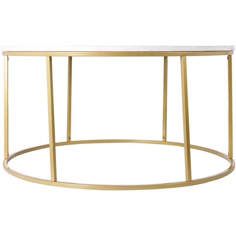 Modern Round Mixed Material Coffee Table