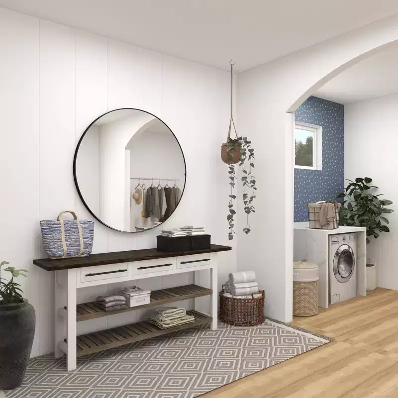 Farmhouse Wood Rectangle Console Table White - Olivia & May