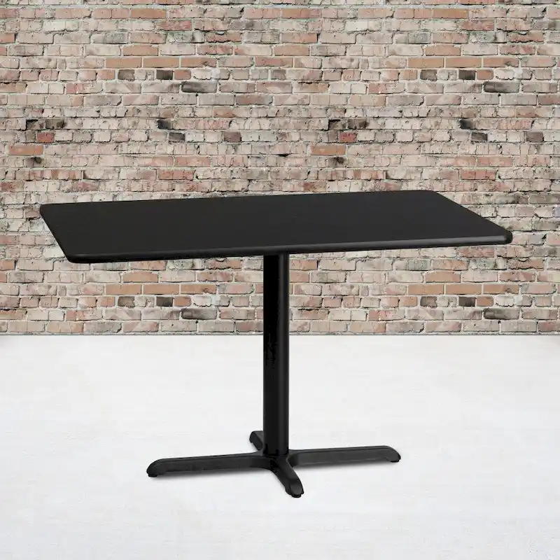 30 x 48 Rectangular Laminate Table Top w/ 23.5 x 29.5 Table Height Base - 30W x 48D x 31.125H