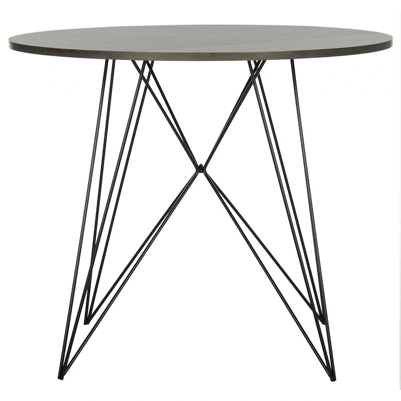 SAFAVIEH Zorana Dark Grey / Black Round Dining Table - 35.4  x 35.4  x 29.5  - 35Wx35Dx30H