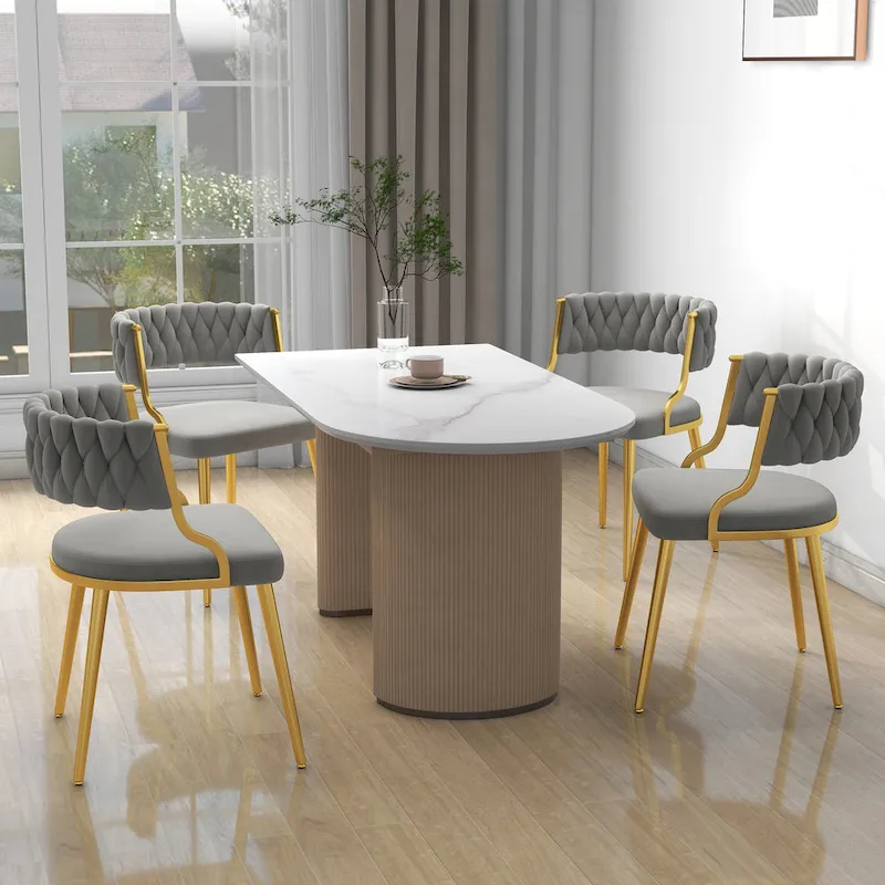 Modern Velvet Dining Chairs Set of 4