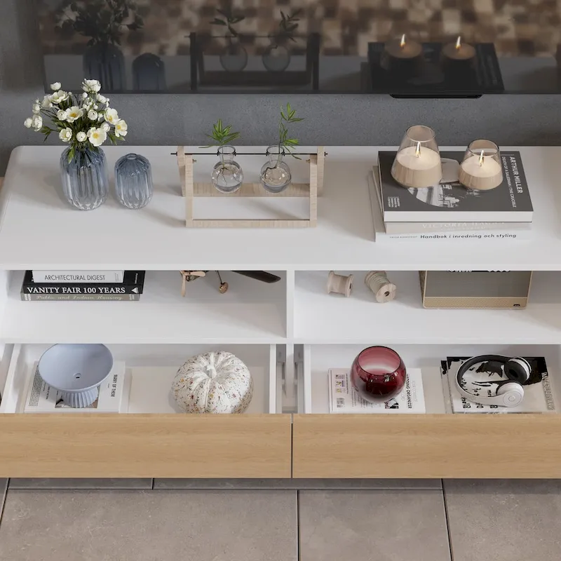 Innovative Rebound Drawer TV Stand: A Fusion of Function & Style - 70.9