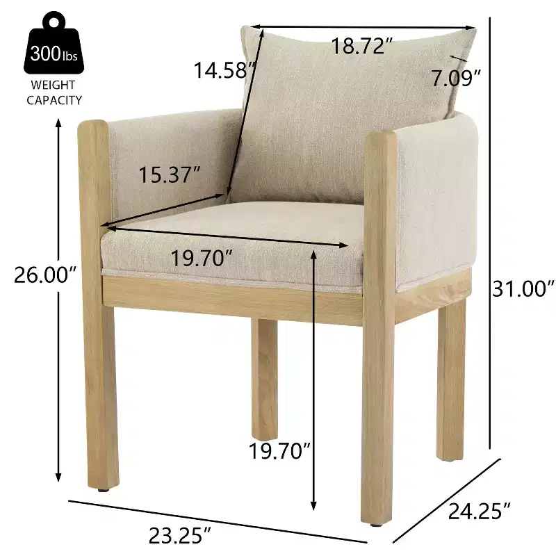 Christopher Knight Home Diana Modern Rubberwood Linen Upholstered Armchairs (Set of 2)